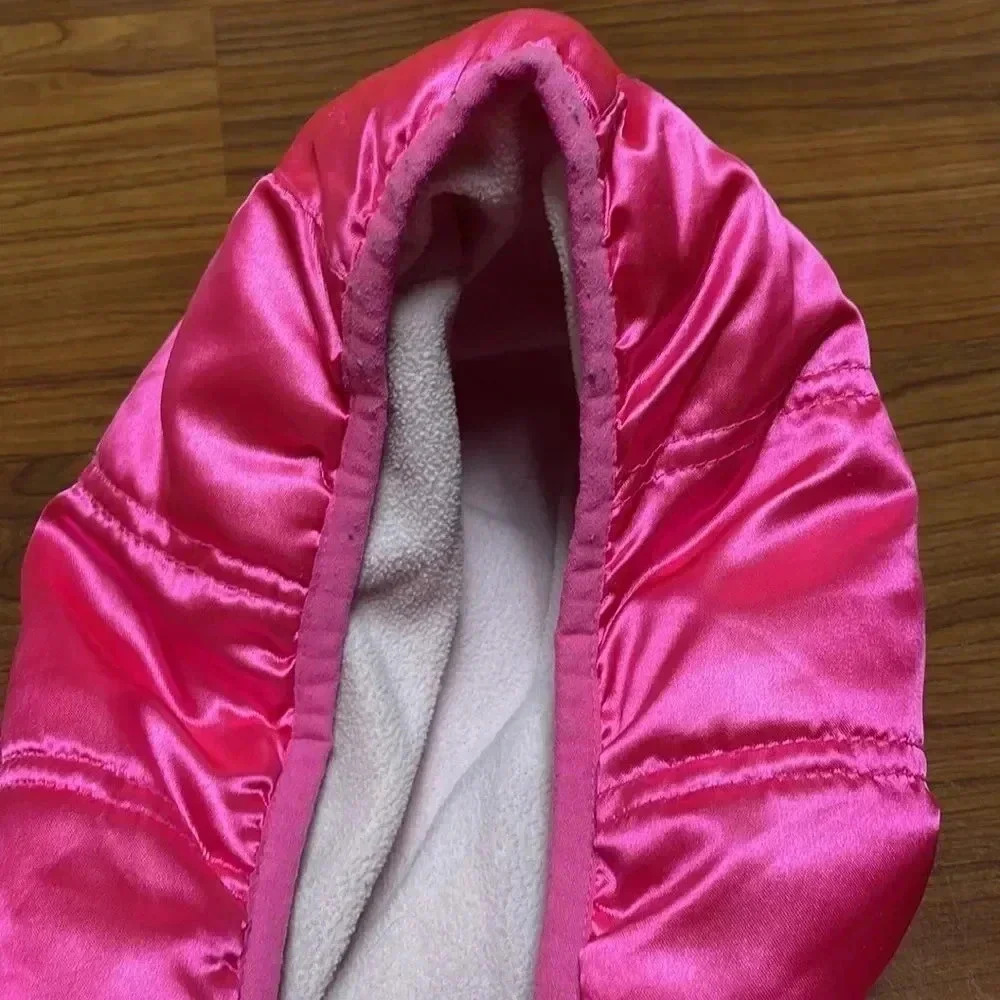 Hot pink toddler puffer jacket, size XS 4/5 - Picture 5 of 9